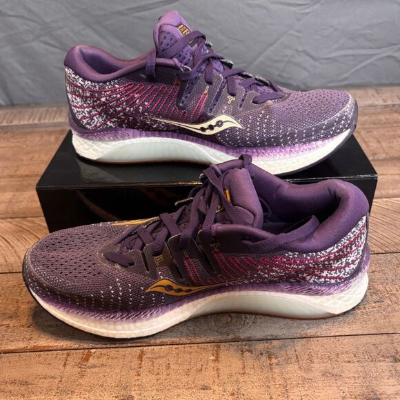 SAUCONY LIBERTY ISO 2 WOMENS PURPLE Running Shoes S10510-20 Lace Up Sz-US-8 - Picture 2 of 5